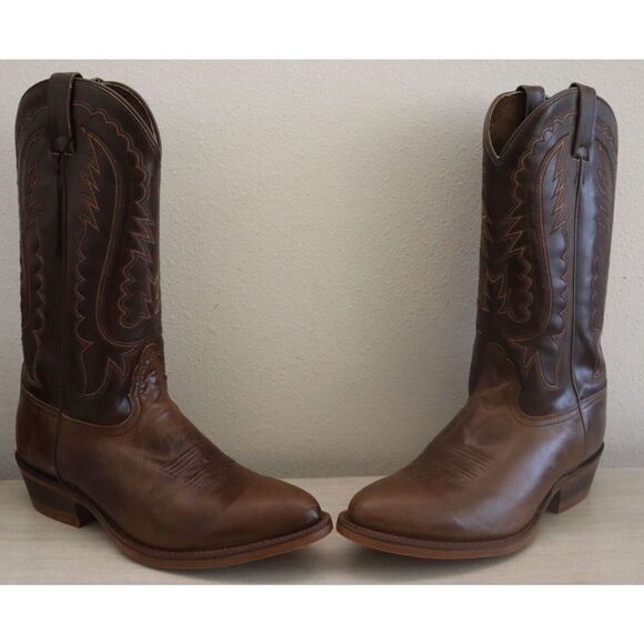 Nocona NB5551 Men's Sz 10EE Jackpot Brown Medium Toe Leather Western Boots $200 - Picture 2 of 7